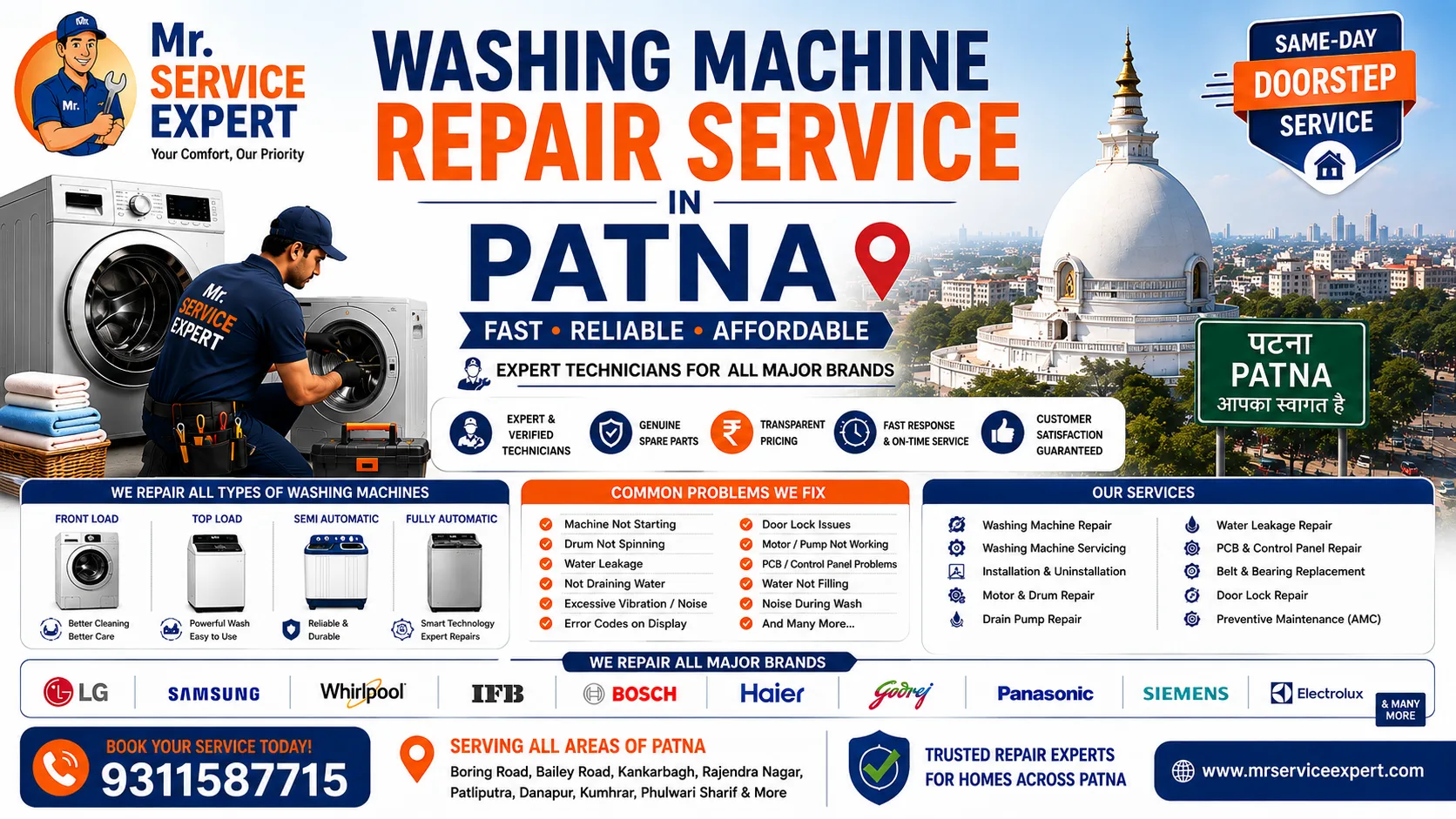 Washing Machine Repair Patna Serving patna through our best services